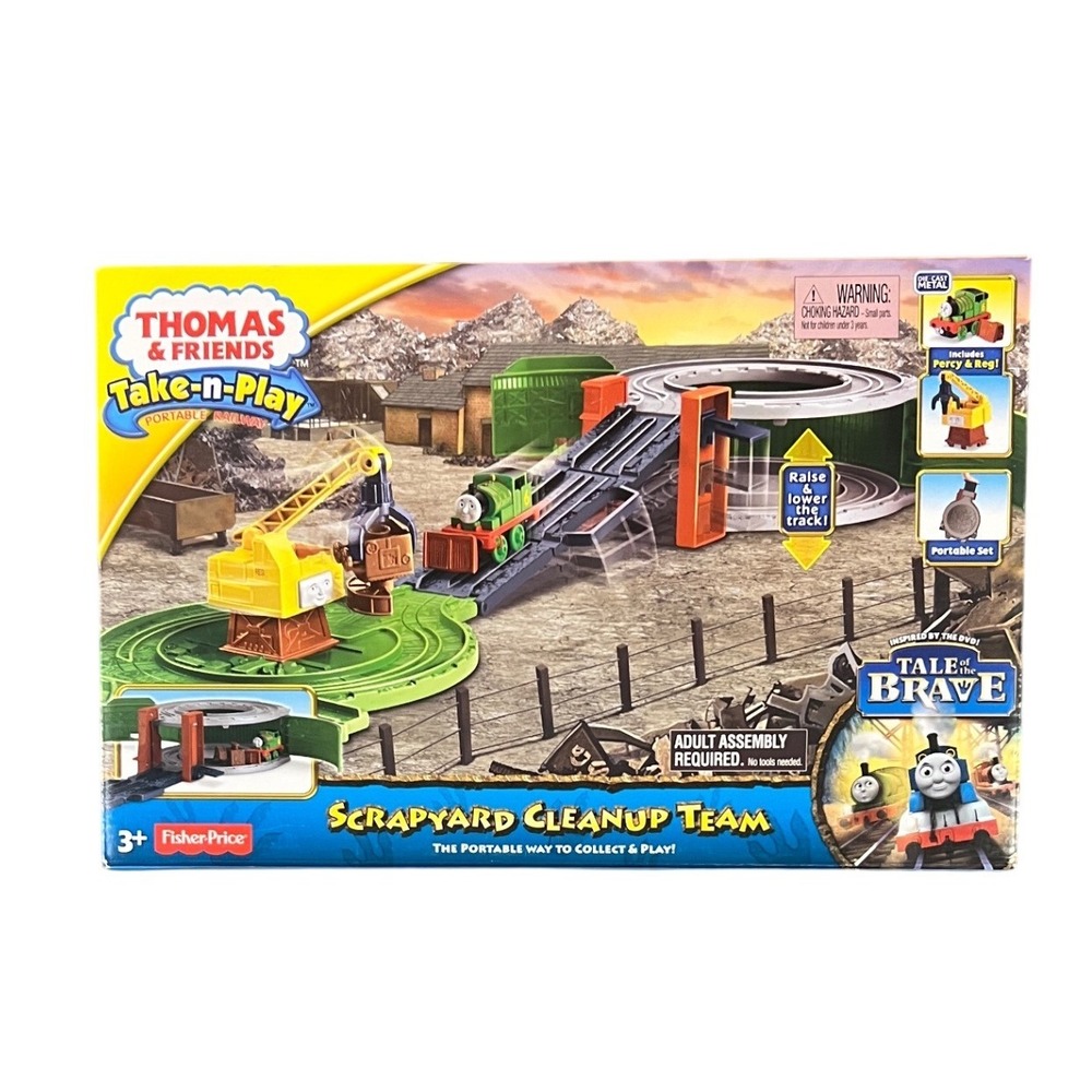 Thomas & Friends Take-n-Play Scrapyard Cleanup Team Percy Reg Set BCX24 New